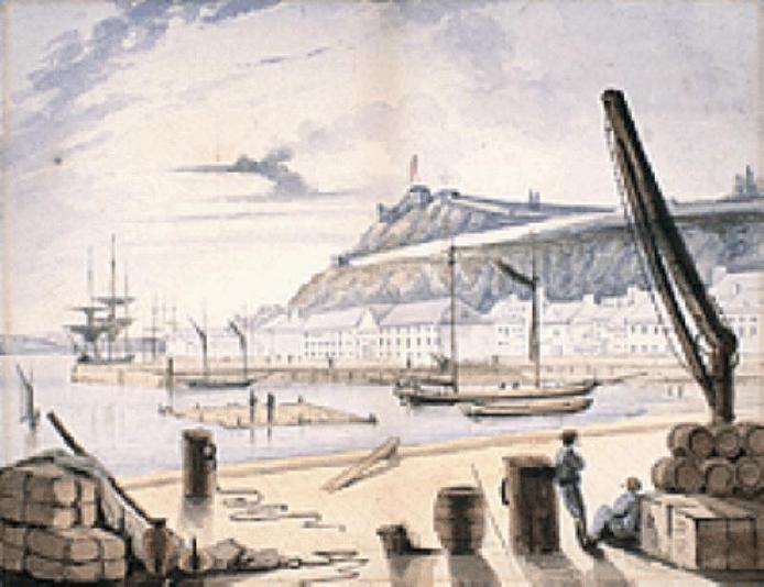 The St. Laurence at Quebec mid 1800